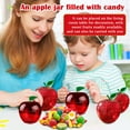 thumbnail image 3 of 12 Sets Apple Shaped Container, For Teacher Appreciation Gifts Graduation Back To School Party Decoration, Large Capacity Candy Jars With Greeting Card Ribbon For Festive, 3 of 5