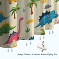 thumbnail image 6 of Beige Toned Dinosaur and Palm Tree Pattern Shower Curtain 36"x72" ,Bathroom Decorative Shower Curtains Set with 12 Hooks,Modern Waterproof Washable Shower Curtain, 6 of 6