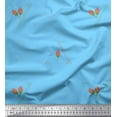 thumbnail image 1 of Soimoi Blue polyester Crepe Fabric Flower Buds & Triangle Geometric Print Fabric by Yard 42 Inch Wide, 1 of 5