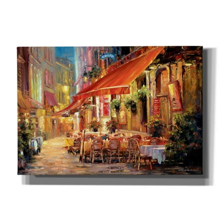 Epic Graffiti 'Café in Light' by Haixia Liu, Canvas Wall Art, 26"x18"