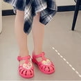 thumbnail image 2 of Eltusu Girls Jellies, PVC Flat Summer No Slip Casual Jelly Shoes Hot Pink Size 11(Little Kids), 2 of 8