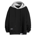 thumbnail image 1 of QIPOPIQ Sweat à Capuche Contrasté pour Hommes Patchwork en Solde, 1 of 5