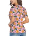 thumbnail image 2 of Goofa Fruit Pattern Women's Slim-Fit Short-Sleeve V-Neck T-Shirt,Classic-Fit Short-Sleeve V-Neck T-Shirt-Large, 2 of 5