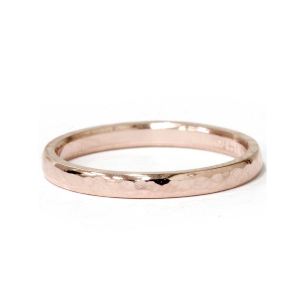 Pompeii3 2mm 14k Rose Gold Hammered Stackable Wedding Band Walmart Com Walmart Com