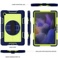 thumbnail image 6 of Galaxy Tab A8 10.5-inch X200 X205 X207,Shockproof 3-Layer Protection Heavy Duty Case 360 Rotating Kickstand Hand Strap Cover with Shoulder Strap for Samsung Galaxy Tab A8 10.5" 2022,Navy+Green, 6 of 9