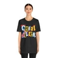 thumbnail image 2 of Cereal Killer T-shirt in Ransom Note, Funny Unisex Jersey Short Sleeve Tee, 2 of 5