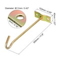 thumbnail image 2 of Uxcell Ceiling Hooks, 4.05''x1.57''x 11.8'' Screw Mounted Top Long Hooks, 4 Pack, 2 of 6