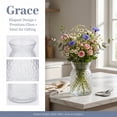 thumbnail image 2 of Unique Bargains Modern Geometric Wide Mouth Glass Flower Vase Clear 4.5"x4.5"x6.3", 2 of 6