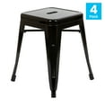 thumbnail image 2 of Flash Furniture Kai Backless Metal Dining Stool, Black, Set of 4, 2 of 11
