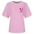 thumbnail image 4 of Razzly Women's T Shirts For Cancer Awareness Month Motivational Print Tee For Women Ideal For Events Awareness Campaigns And Everyday Wear Loose Women Tee Shirts Woman Womens T Shirts Long(Pink,M), 4 of 5