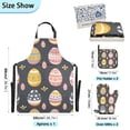 thumbnail image 3 of Easter Egg with Grass 5 Pcs Kitchen Set Heat Resistant Oven Mitts and Non-Slip Pot Holders with Adjustable Cooking Apron, 3 of 6