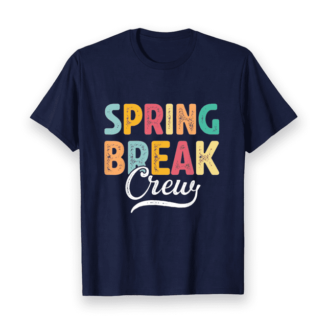 T-Shirt Assorti Rétro de Vacances à la Plage pour la Famille Spring Break Crew A357, pour Hommes et Femmes, jusqu'à la Taille 5TG