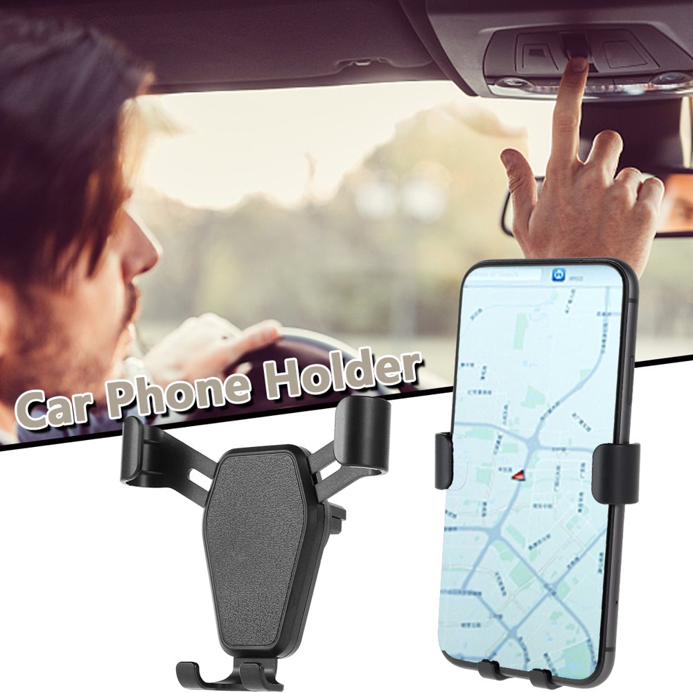 Car Phone Holder Air Vent Mobile Mount Gravity Stand Cradle Cell Phone Holder Automatic Car Mount for 4.0-6.0 Inch Phone Black