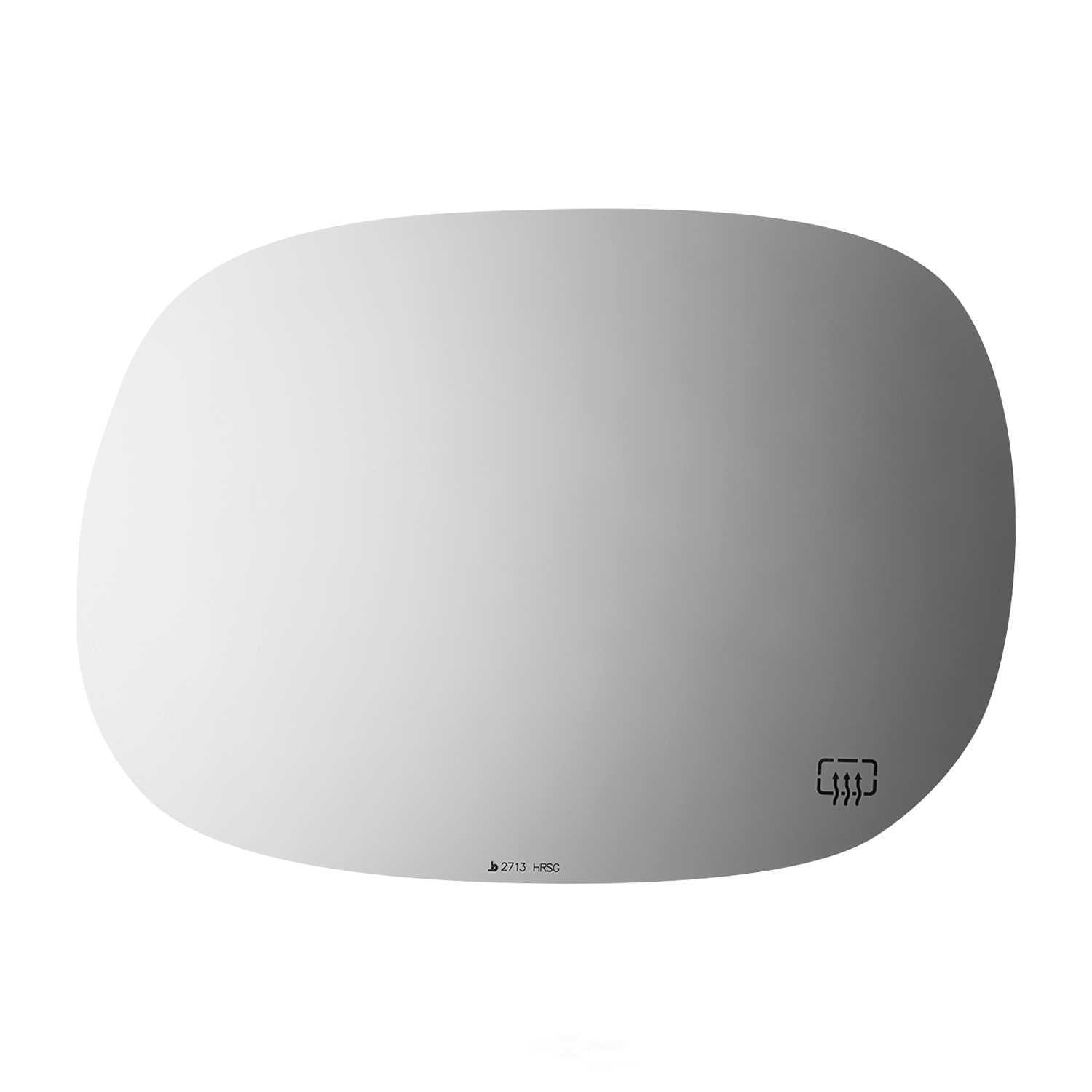 Burco Side View Mirror Replacement Glass with Motor Mount Plate - Clear Glass - 2713HRSG
