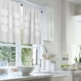 thumbnail image 2 of LALILO Kitchen Curtains and Valances Set of 3 36" White And Window Treatment Tiers for Window Decor, 2 of 5