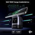 thumbnail image 2 of Cargador Inalámbrico 2 en 1 15W Qi2 Certificado, Carga Inalámbrica Magnético Compatible con iPhone 17/16/15/14/13/12, AirPods, Soporte Cargable Ajustable en Ángulo con Emoji de Inteligente, 2 of 12