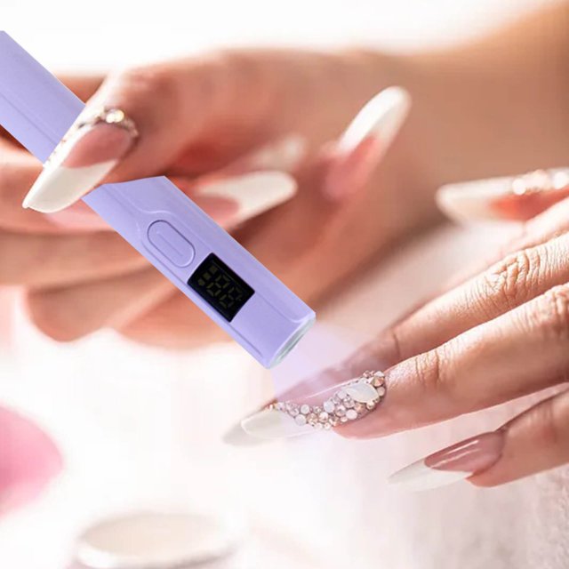 WIFKLSIIPG Mini Lamp for Gel Nails Handheld Light for Nails Portable LED Nail Lamp Rechargeable Cordless LED Nail Lamp for Fast Curing USB Small Nail Dryer with 2 Timers LED Screen LED Nails