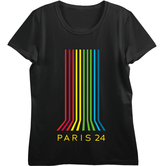 Vintage Rainbow Women's Crew Neck Short Sleeve Crop Tee