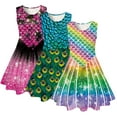 thumbnail image 6 of Esaierr Girls Sleeveless Dresses for Kids Toddler,Little Big Casual Swing Sundress Fashion Skirt Pullover Party Dresses Teen Summer Printed Dress Clothes,Size 4-13Years, 6 of 9