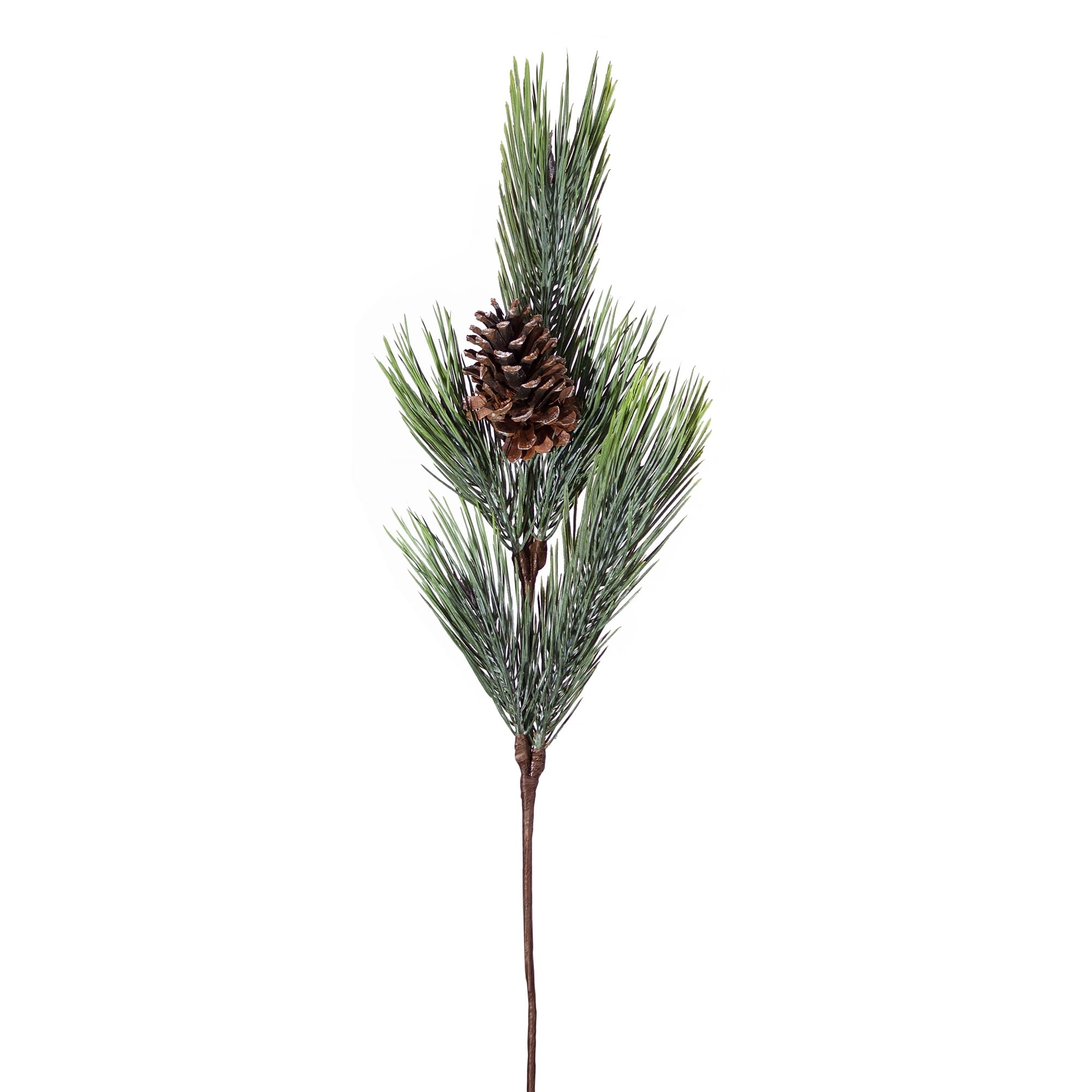 Set of 12 Artificial Pine Cone and Pine Leaf Spray 20