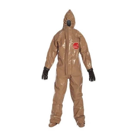 Dupont Coveralls,2XL,Tan,Tychem Responder CSM RC128TTN2X000100