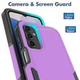 thumbnail image 4 of TJS for Samsung Galaxy A36 5G / Galaxy A56 5G Phone Case, with Tempered Glass Screen Protector, Heavy Duty Rugged Shockproof Full Body Protection Cover for Galaxy A36 5G / Galaxy A56 5G (Purple), 4 of 5