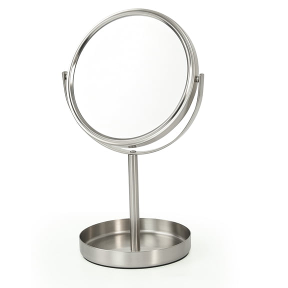 Better Homes & Gardens Satin Nickel Metal Mirror(featuring one side as a standard mirror).