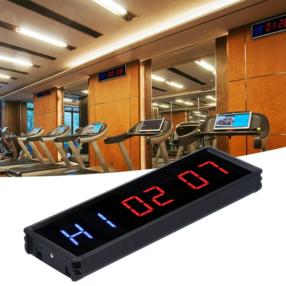 LED Interval Timer, Count Down/Up Clock LED Timer Gym Timer Interval Wall Timers with Remote for Home Gym Fitness