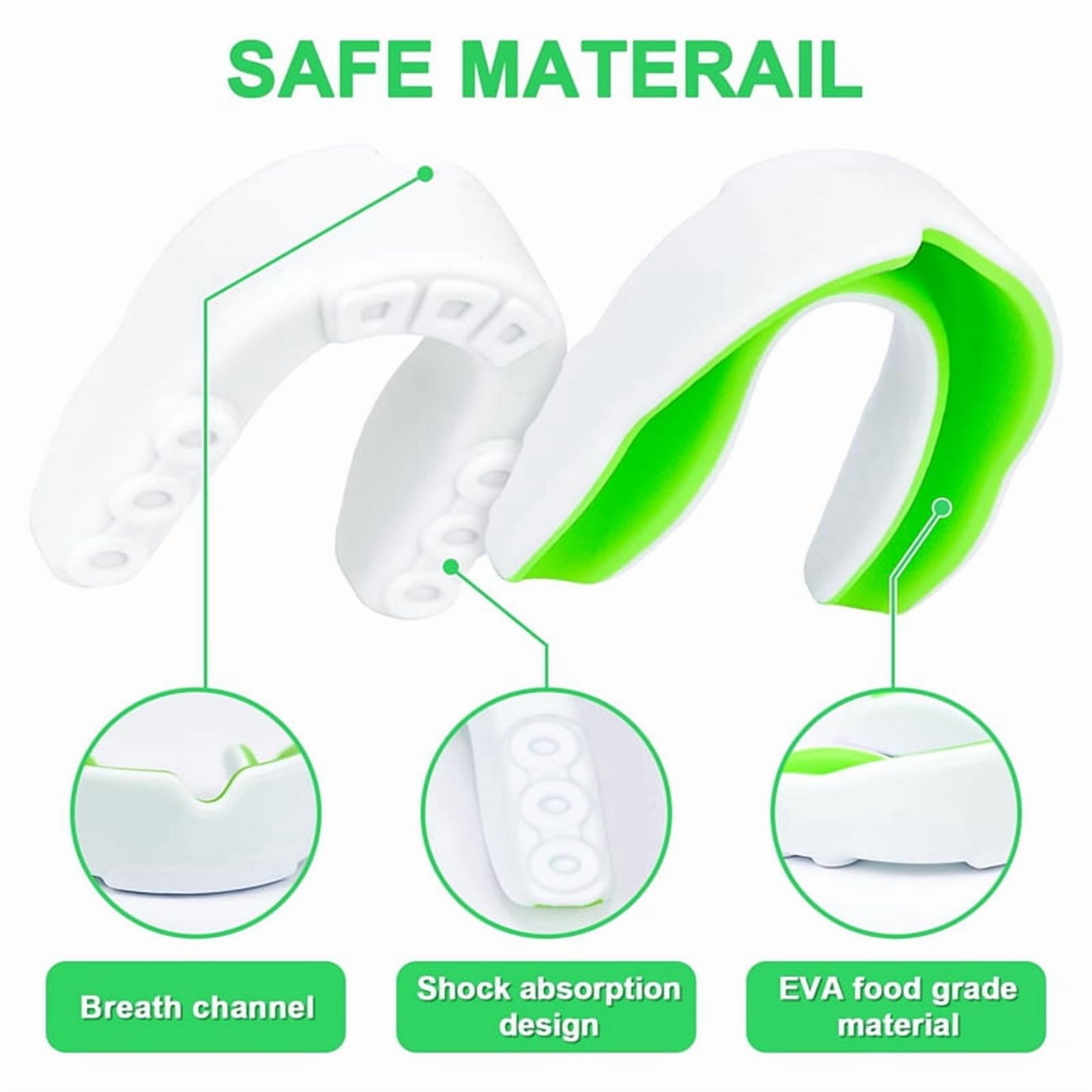 10 Packs Kids Youth Mouth Guard - Football Mouth Guard, EVA Food Grade Material Mouthpiece with Portable Case