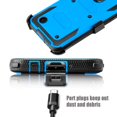 thumbnail image 4 of LG K20 Plus Case, LG K20 V Case, LG LV5 Case, LG K10 2017 Case, LG Harmony Case, Mignova Heavy Duty Armor Case With Screen Protector + Kickstand Belt Swivel Clip Holster Cover-Blue, 4 of 8