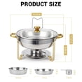 thumbnail image 6 of Yeshouse Chafing Dishes for Buffet - 2 Pack 6QT Round Chafing Dish Buffet Set with Visible Glass Lids, Buffet Food Warmers Sets - Perfect for Home Parties, Catering Events, 6 of 7
