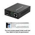 thumbnail image 1 of Langgg Metal Optical Media Converter Replacement Heats Dissipation LED Indicator Heats-resistant Home Fiber Switch Module US Plug Single Fiber 20KM LC, 1 of 9