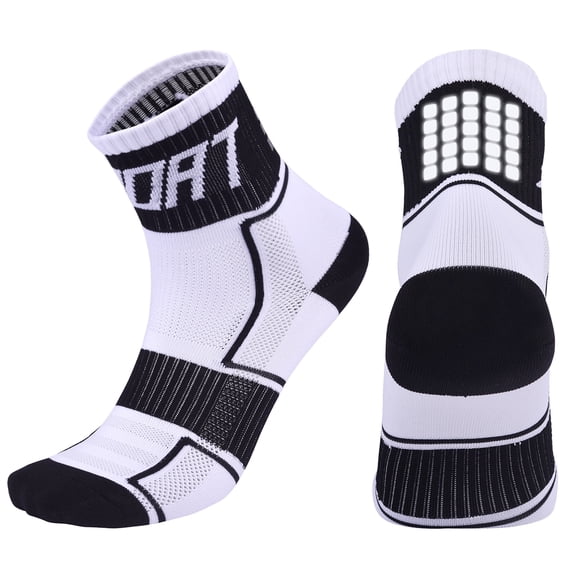 Reflective Cycling Socks High-Visibility Breathable Athletic Socks Bike Riding Running Socks for Men and Women