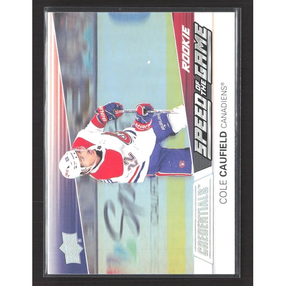 2021 Upper Deck Credentials Speed of the Game SGR2 Cole Caufield Montreal Canadiens Excellent Hockey Card