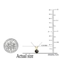 thumbnail image 3 of Dazzlingrock Collection Round Black Diamond Solitaire Style Pendant for Women with 18 Inch Silver Chain (0.25 ctw, Color Black, Clarity Opaque) in 18K Yellow Gold, 3 of 4