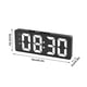 thumbnail image 3 of Reloj despertador electrónico LED, alimentado por batería, estilo minimalista, doble uso para estudiantes, pantalla de temperatura, negro, 3 of 7