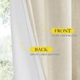 thumbnail image 2 of NICETOWN Sliding Door Curtains Room Divider Curtain for Living Room, 100% Blackout Linen Curtains Patio Door Curtains Wide Energy Saving Privacy Grommet Curtains for Bedroom, Beige, 100"x95", 1 Panel, 2 of 9
