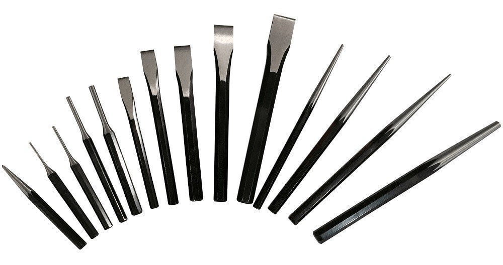 Punch And Chisel Set Heavy Duty And Durable Heavy Punch Set Flat Cold Chisels, Tapered
