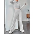 thumbnail image 4 of Conjunto de Pijama de Larga para Mujer, Conjunto de Pijama Informal de 2 Piezas, Ropa de Dormir de Otoño Gris XS, 4 of 9