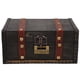 thumbnail image 1 of Caja de madera vintage con tapa abatible, pequeña caja decorativa para guardar joyas, recuerdos y baratijas Caja de madera decorativa vintage con cerradura, 1 of 7