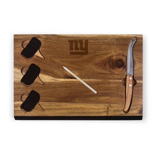 New York Giants - Delio Bamboo Cheese Board and Tools Set by Picnic Time