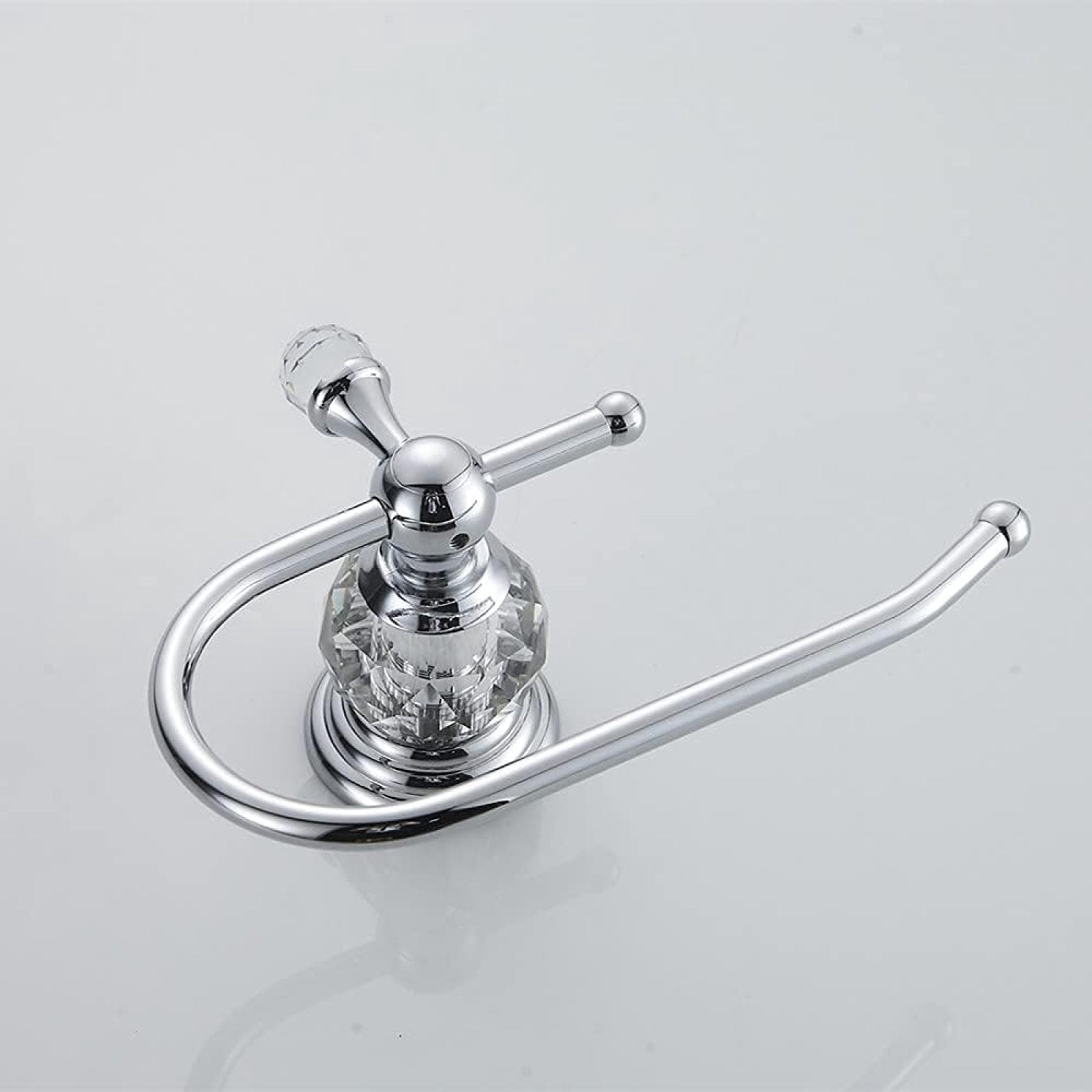 SQDWYGUO WOLIBEER Crystal Toilet Paper Holder, Polished Chrome Tissue Paper Holder Silver Bathroom Toilet Roll Hanger Wall Mounted Brass,6.3in*2.46in