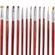 thumbnail image 1 of 12 piezas de pincel para uñas con mango de madera., 1 of 6