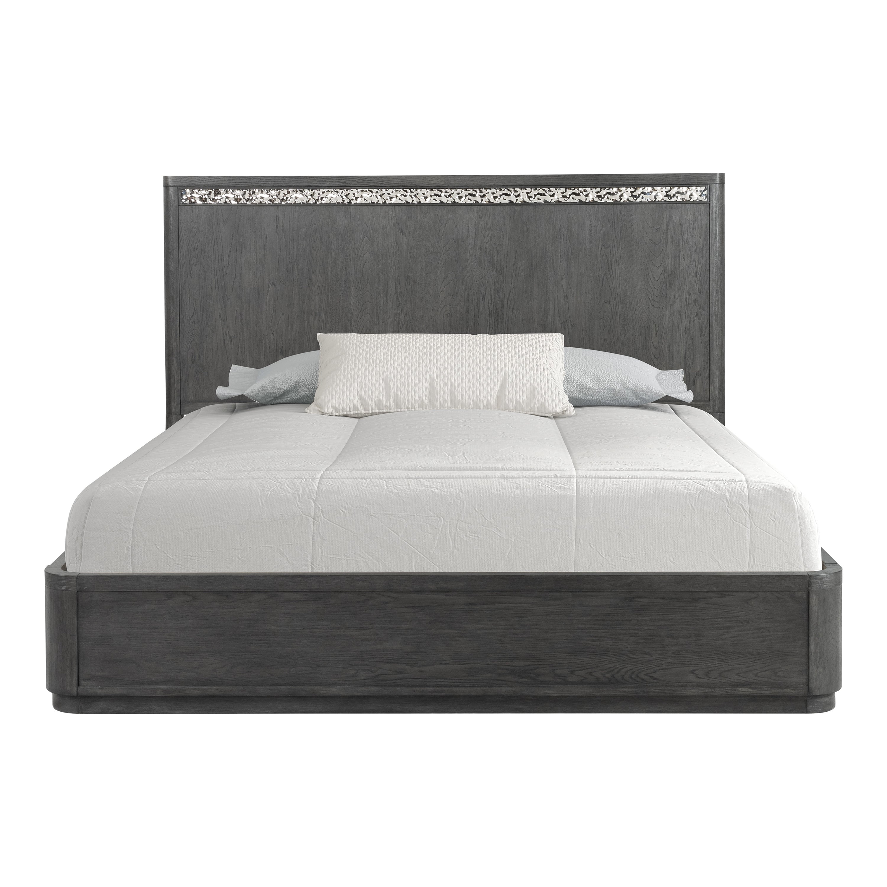 Furniture of America Cheri Solid Wood Adult Platform Bed, Queen, Ash Gray