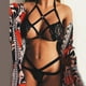 thumbnail image 3 of Gibobby Ropa interior mujer Camisola de lencería para mujer, con corte de red entrecruzado, sin mangas, sexy, vestido de peluche(Negro, XG), 3 of 5