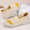 thumbnail image 5 of HTHLVMD Comfortable Walking Sneakers for Women, Women's Lightweight Slip-On Shoes, Women's Casual Slip-On Loafers Comfortable Round Toe Flat Shoes for Daily Wear and Travel, Yellow 8, 5 of 6
