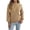 Khaki, variant on Women Mock Neck Hollow Leaf Knit Sweater, Long Sleeve Drop Shoulder Pullover, Soft Textured Knit Jumper for Weekend Brunch Khaki,S