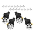 thumbnail image 3 of Luggage Suitcase Wheels Travel Suitcases Wheels Omni Directional Wheels Black A18 Replacement Luggage Wheels Swivel Caster Wheels for Carrier 4pcs with brake, 3 of 8