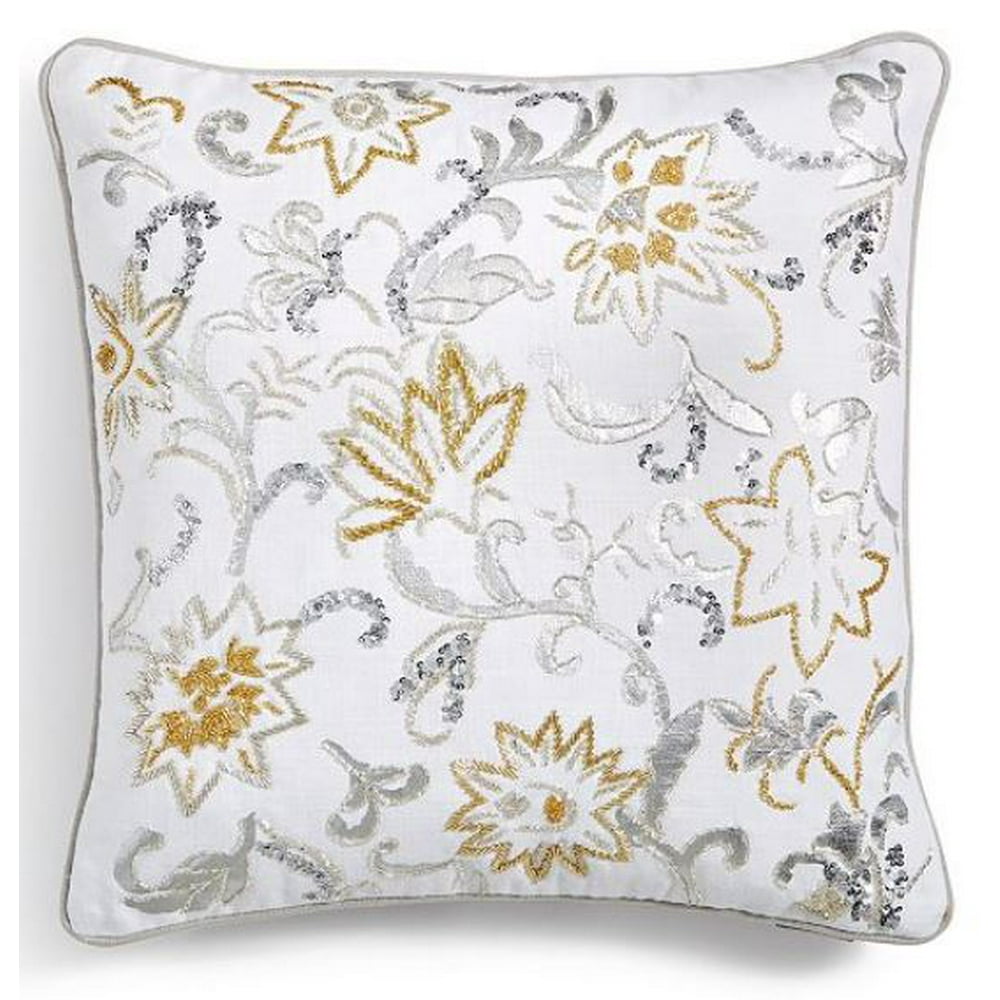 Lacourte Jacobia Decorative Pillow, Ivory/Multi, 20"x 20" NEW