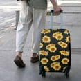 thumbnail image 3 of Black Yellow Sunflower Pattern Luggage Cover Fashion Suitcase Cover Baggage Covers Fit 25-28 Inch Luggage (Go Travel), 3 of 5